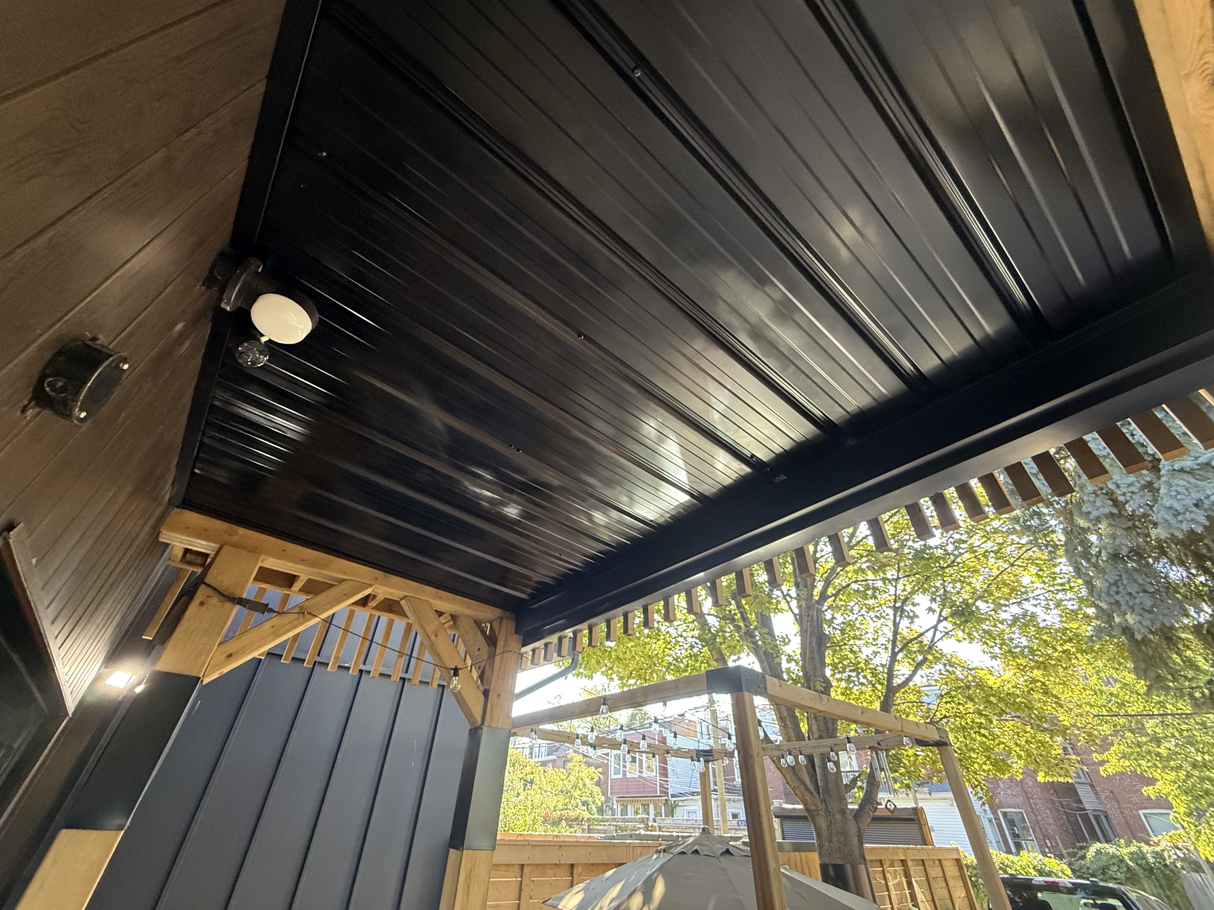 Under deck drainage system