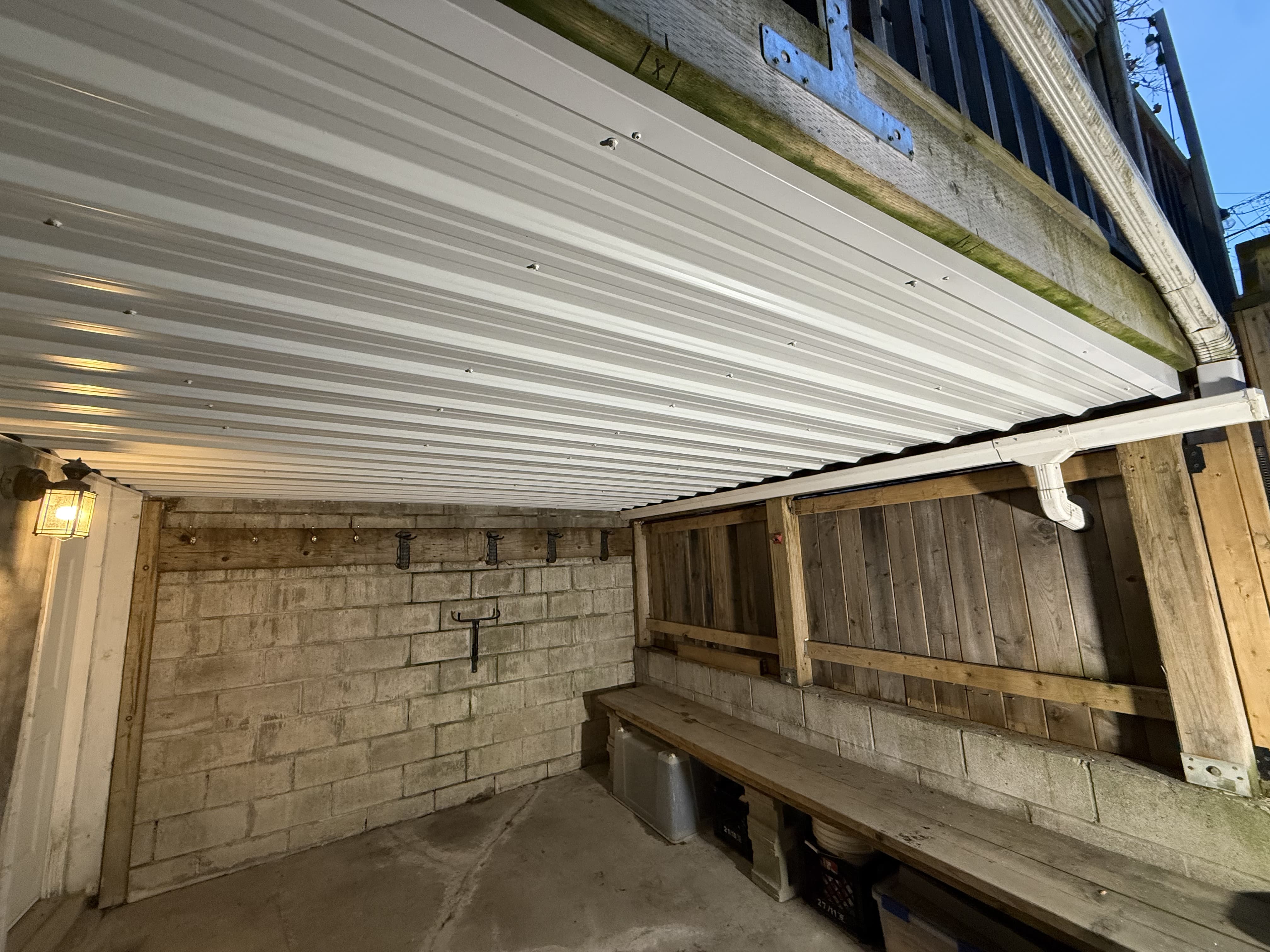 Completed drainage installation